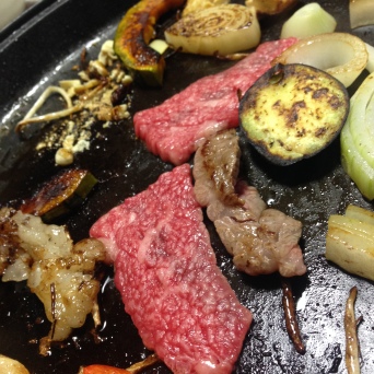 Hida-gyu: Beef on the grill. Takayama, Japan 飛騨牛