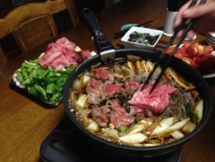 Hida-gyu: Sukiyak. Beef of Takayama, Japan 飛騨牛